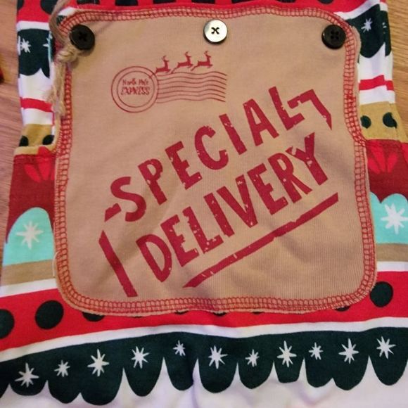 🌲 NEW Christmas Special Delivery One Piece Long Johns Unisex Toddler Pajama - Picture 2 of 8